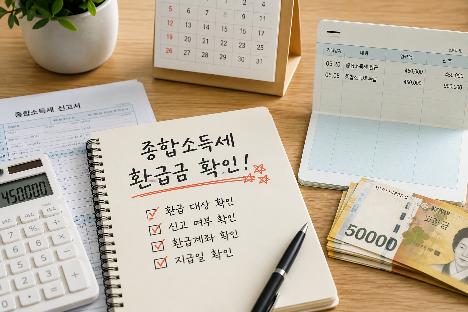 종합소득세 환급금 확인