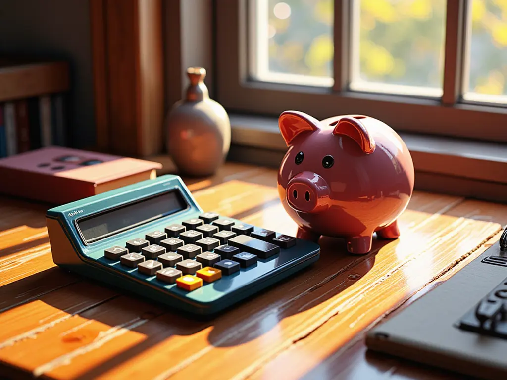저금통과 계산기