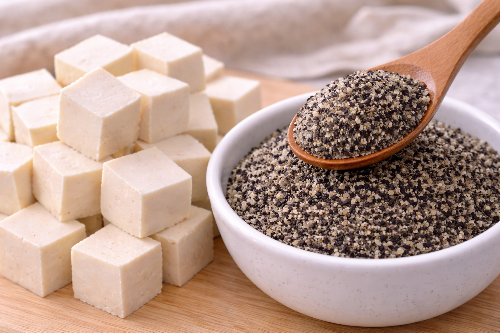 소고기 두부 검은깨 무른 밥