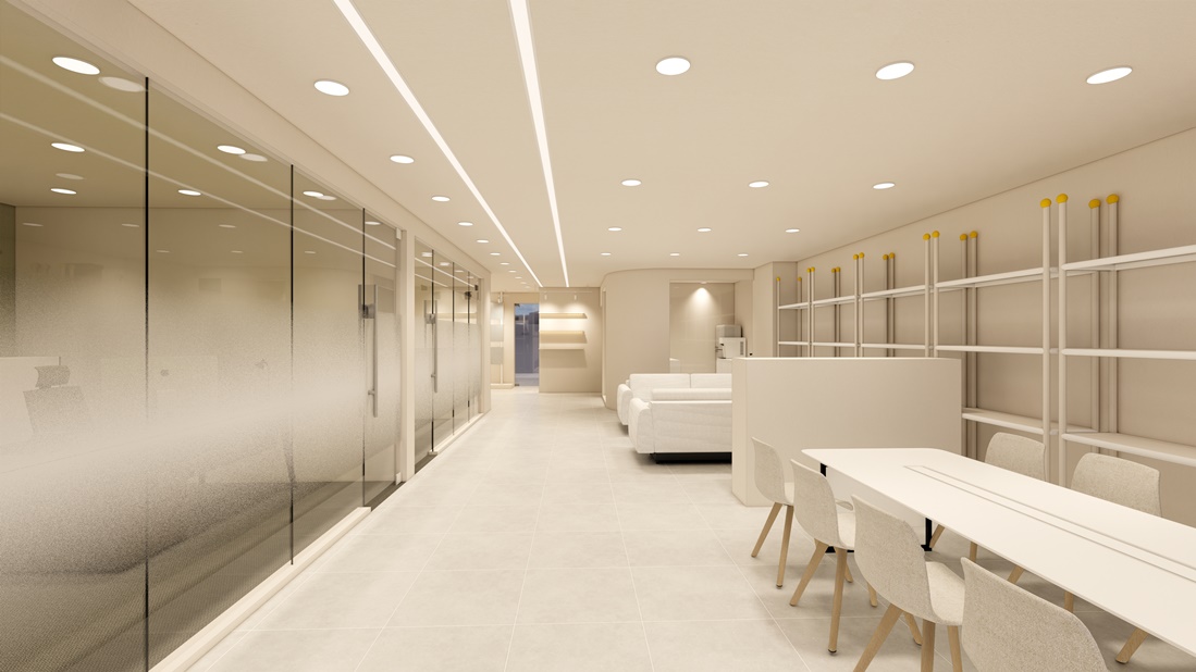 화이트사무실3D디자인