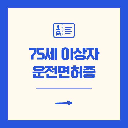 75세 이상자 운전면허증 갱신 방법 및 반납