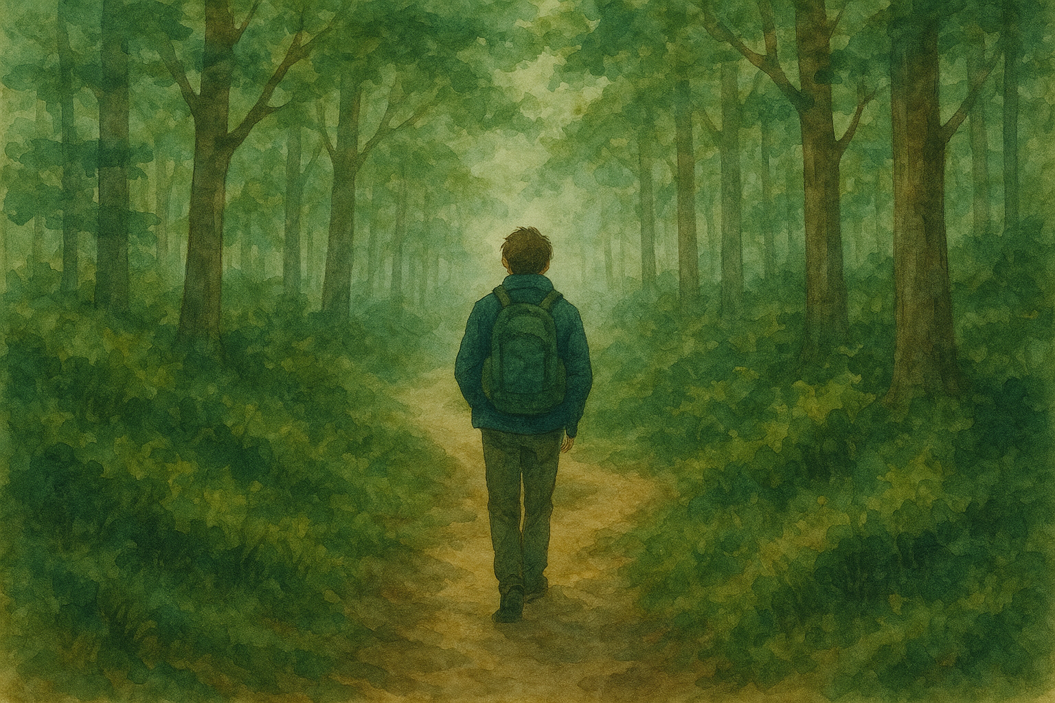 숲 속의 고요한 여정