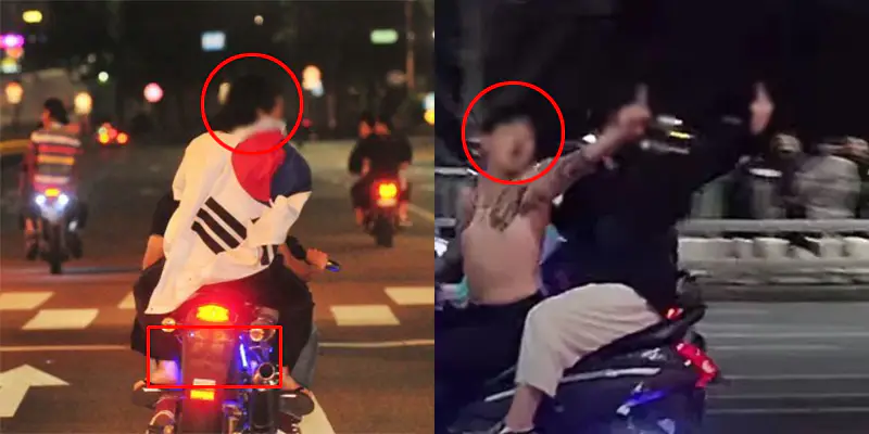 안전모 미착용 번호판 미등록 이륜차