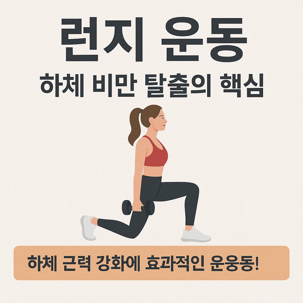 런지 운동, 하체 비만 탈출의 핵심