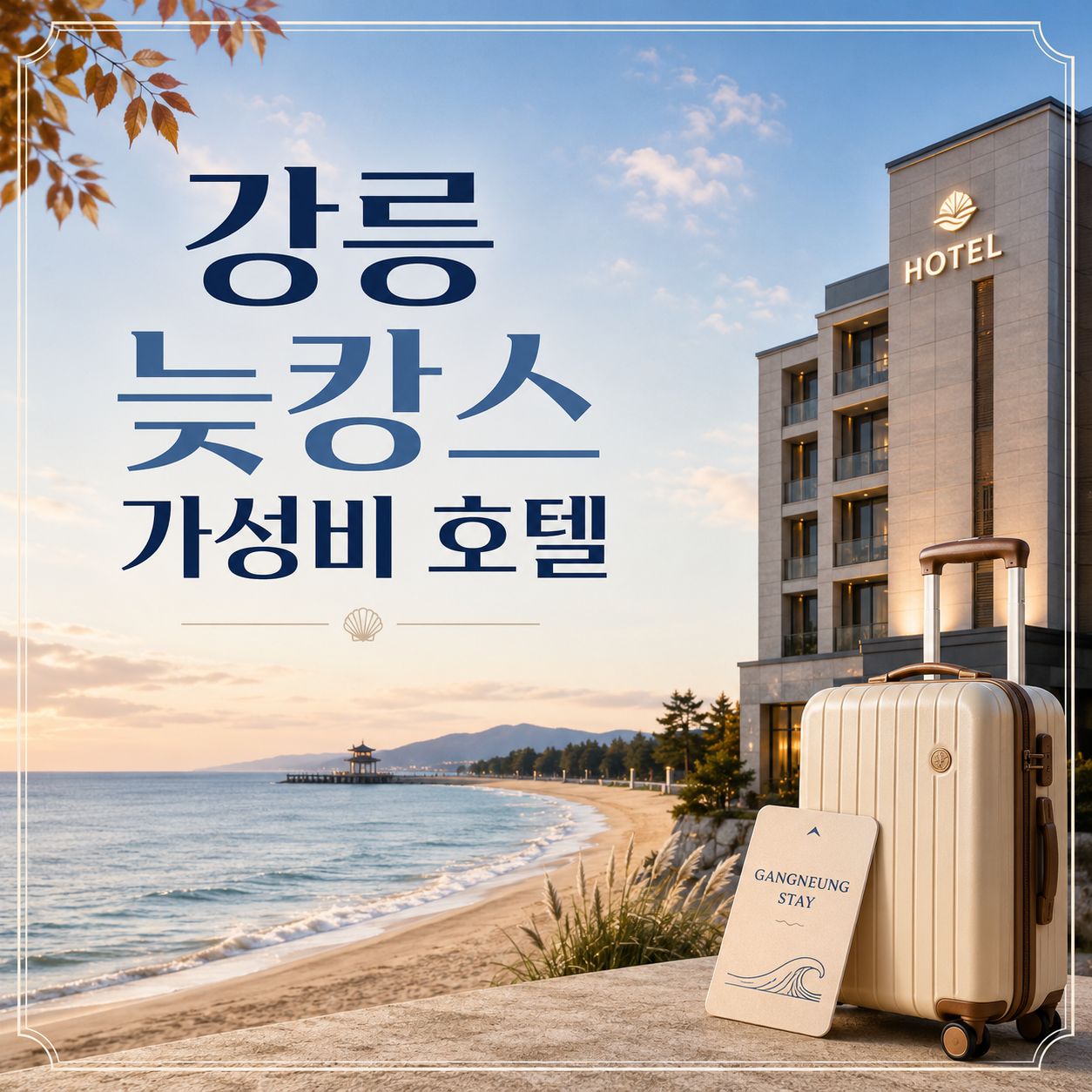 2026 강릉 늦캉스 가성비 호텔과 경포 강문 여행을 표현한 대표 이미지