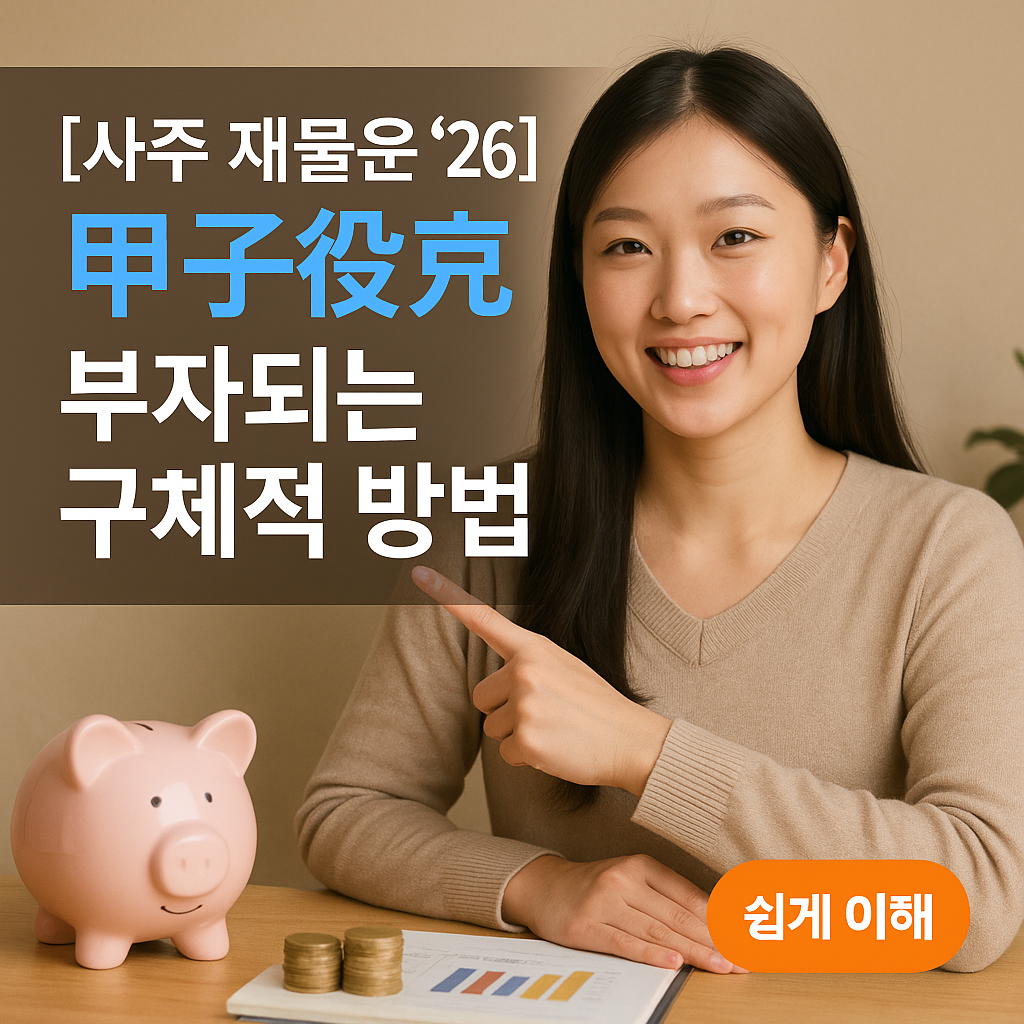 [사주 재물운 &rsquo;26] 甲子일주 ｜ 부자되는 구체적 방법