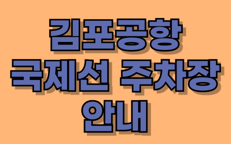 김포공항 국제선 주차장