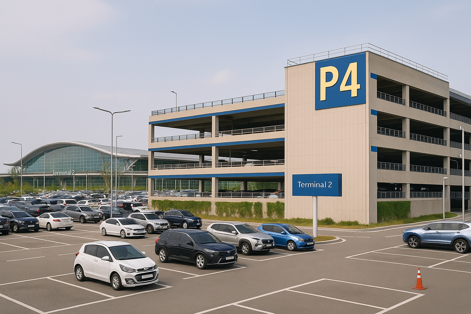 제2터미널 P4 구역 전경