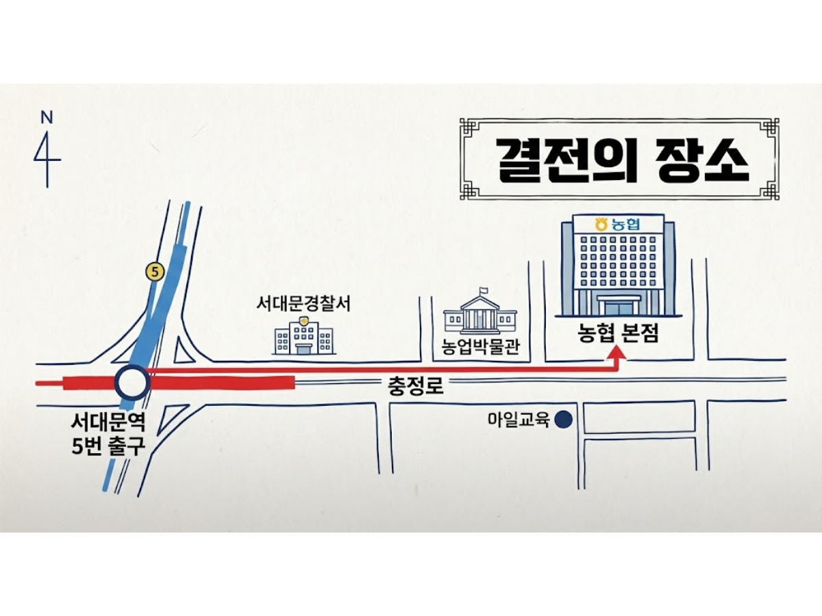 결전의 날: 농협 본점 가는 길