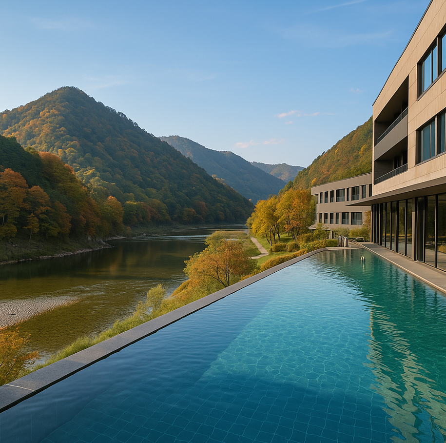 정선 펜션에서 찍은 풍경사진