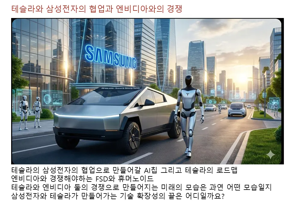 테슬라와 삼성전자의 협업, 그리고 엔비디아와의 경쟁