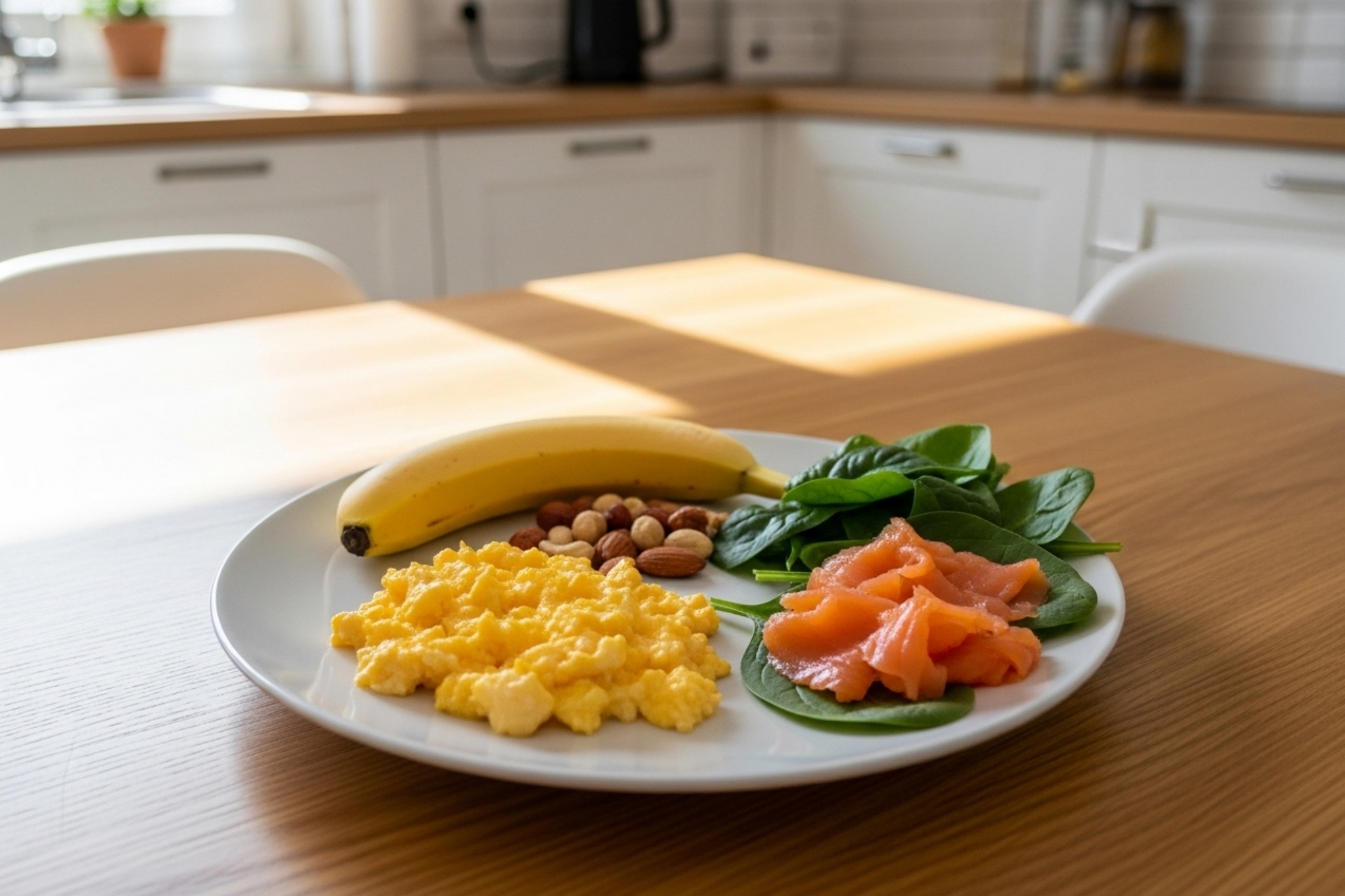만성 피로 증후군에 도움이 되는 계란, 시금치, 연어, 바나나, 견과류 이미지