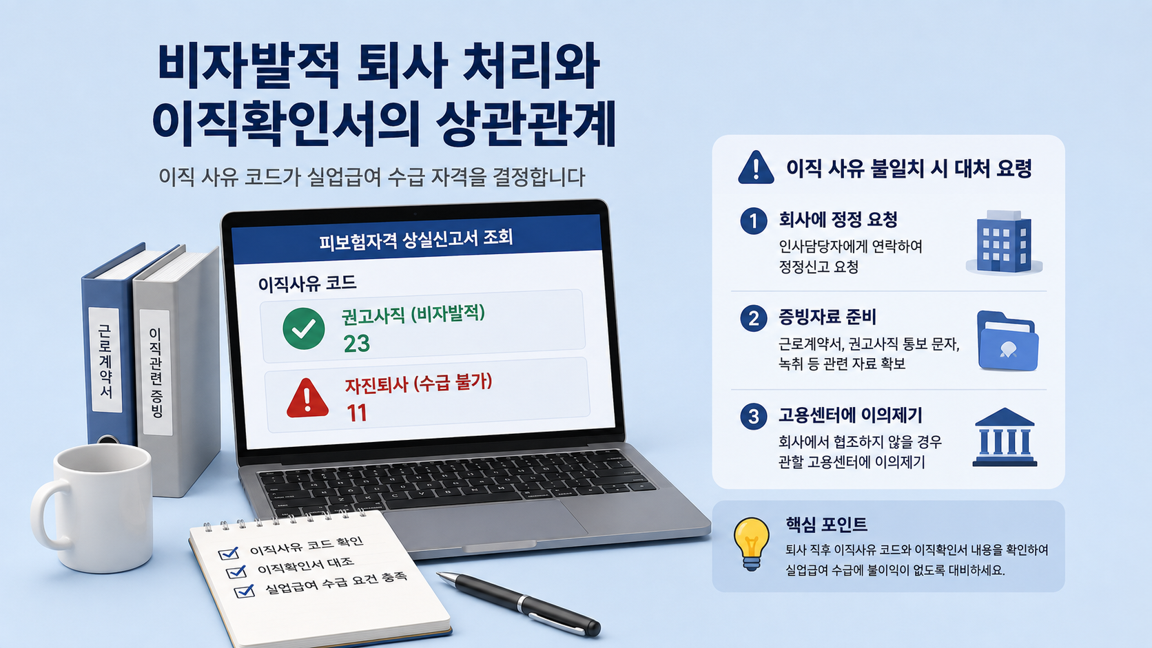 비자발적 퇴사 처리와 이직확인서의 상관관계
