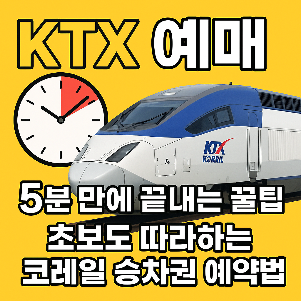 KTX 예매, 5분 만에 끝내는 꿀팁!
초보도 따라하는 코레일 승차권 예약법