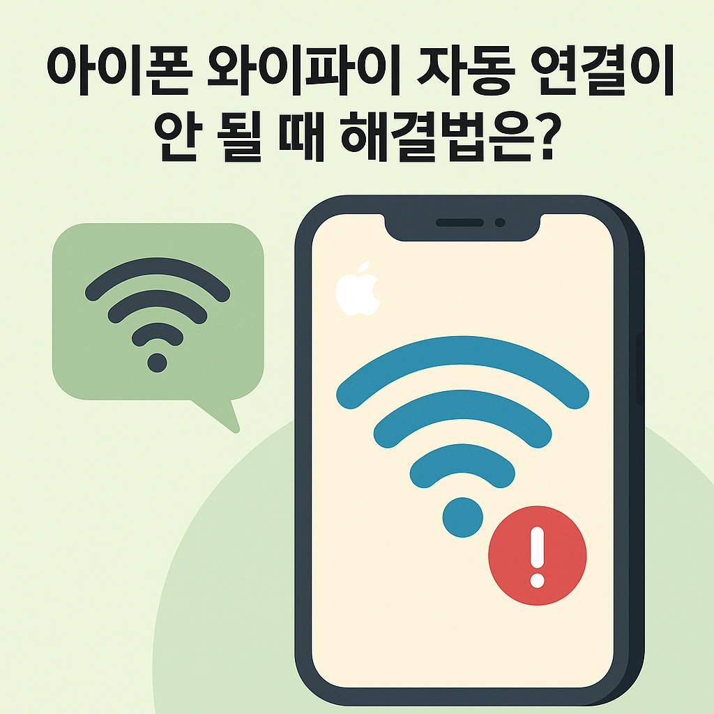 아이폰 와이파이 자동 연결이 안 될 때 해결법은?