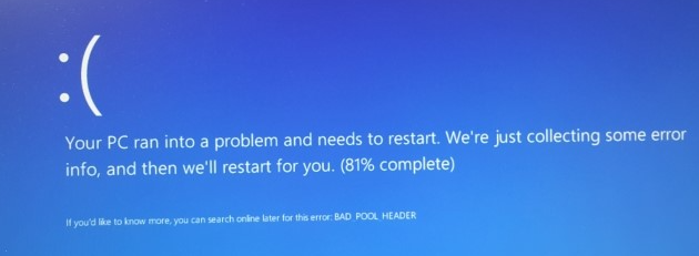 블루스크린 오류 관련 사진