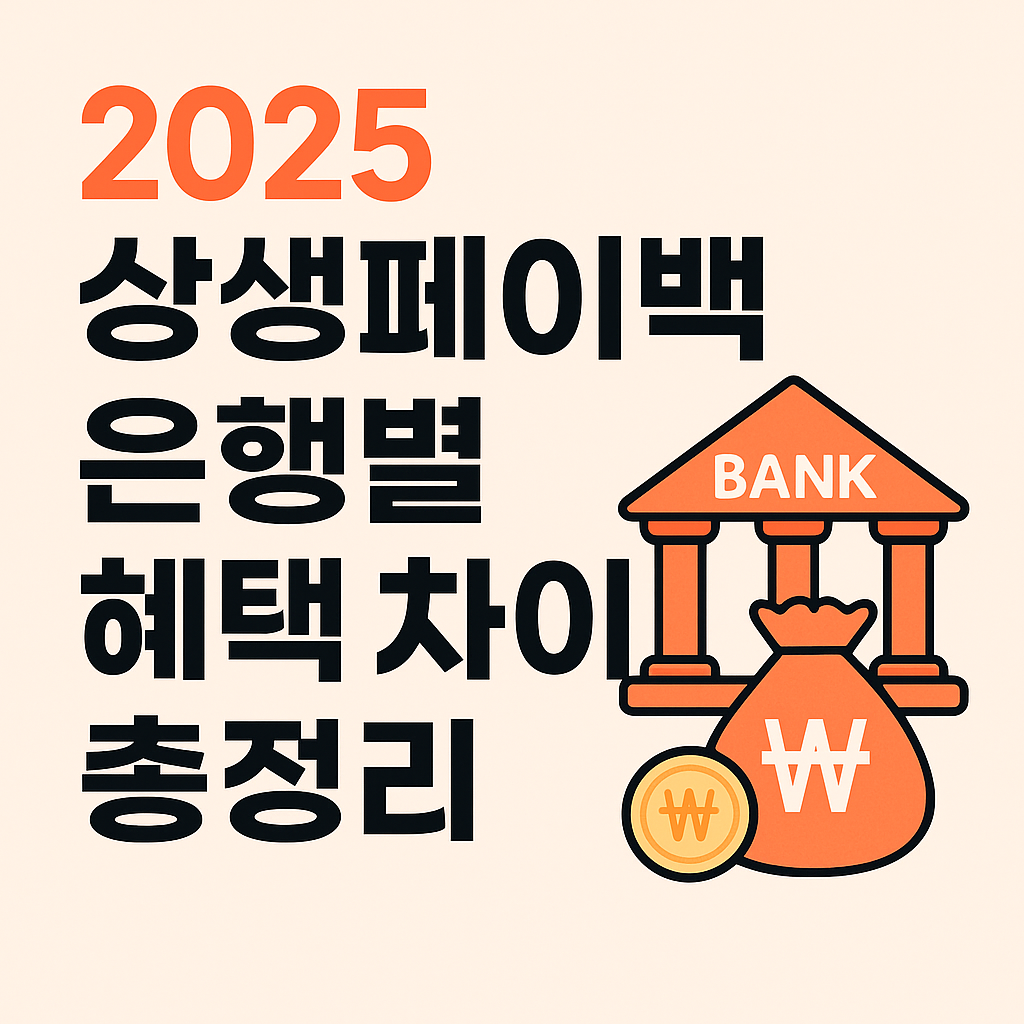 상생페이백 은행별 혜택 차이 총정리