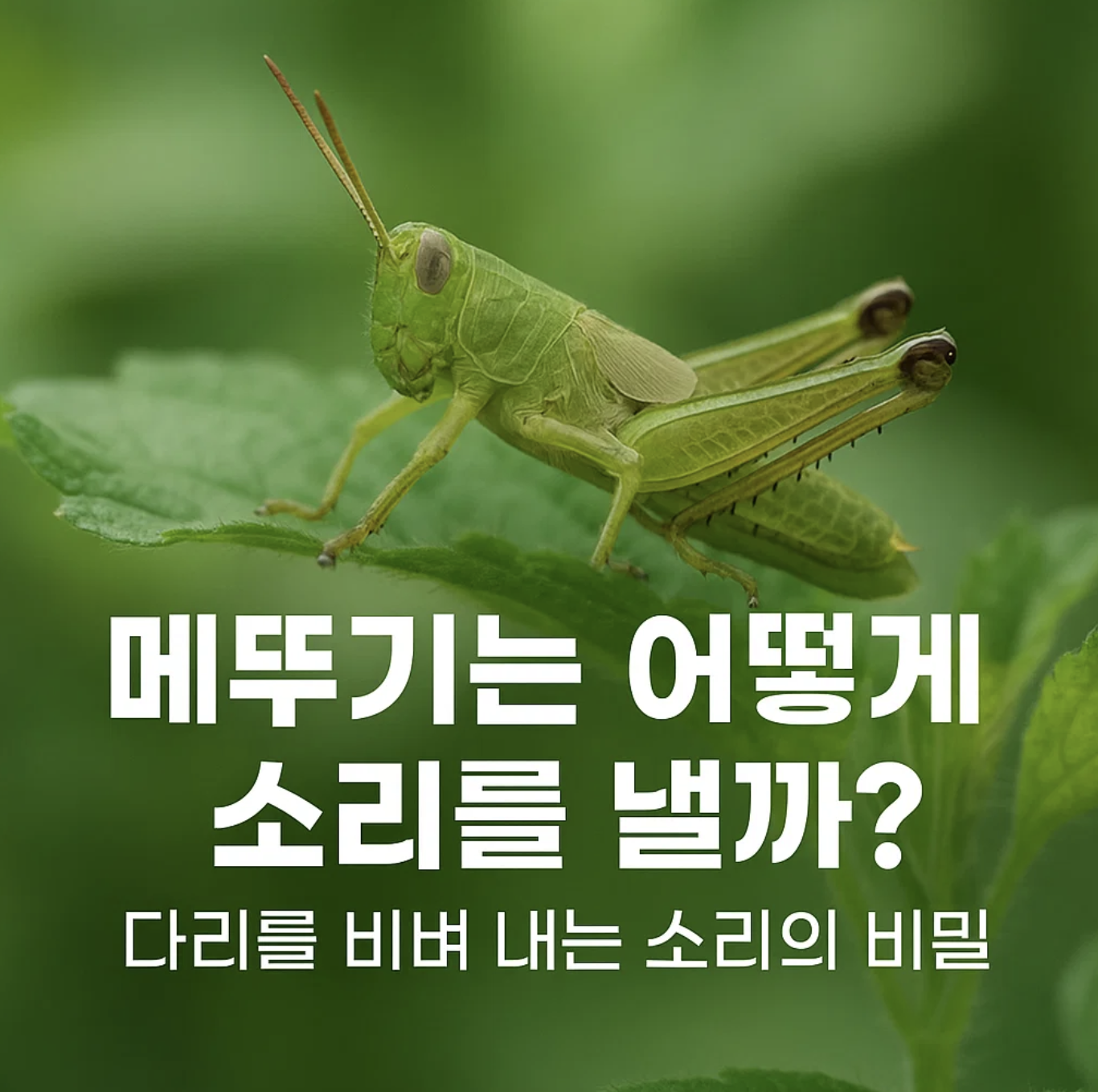 메뚜기는 어떻게 소리를 낼까? 다리를 비벼 내는 소리의 비밀