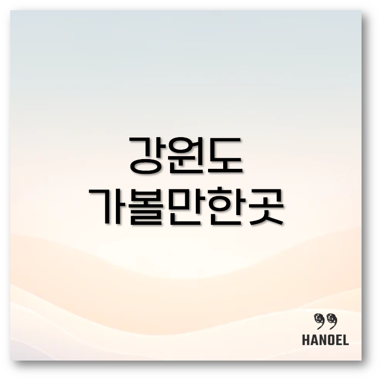 강원도 가볼만한곳