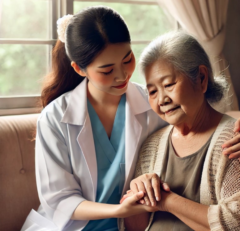 노인 간병인 이미지