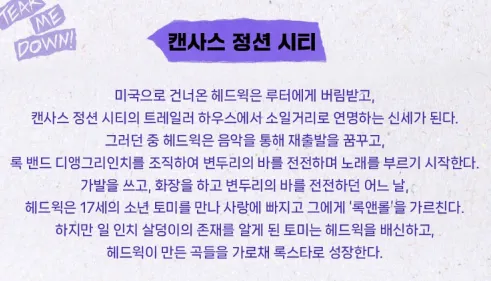 뮤지컬 헤드윅 6차 티켓 시놉시스 3