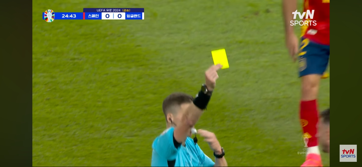 유로 2024 결승전 : 해리케인 경고장면