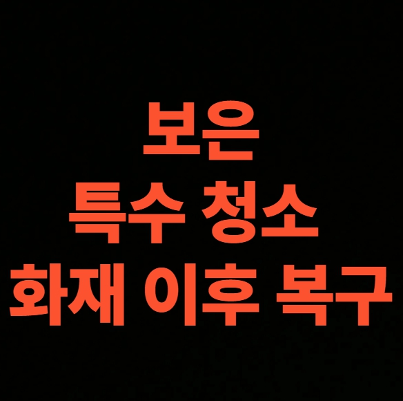보은 화재 청소 전문업체 후기, 아파트 화재 탄내그을음 제거 사례