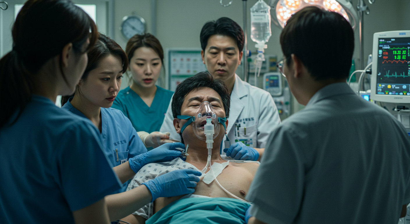 협심증 증상으로 입원 치료중 예시 1