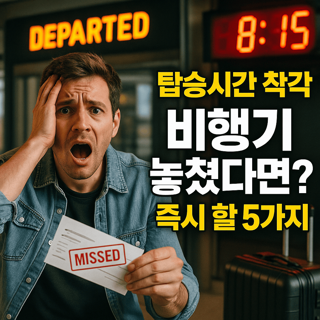 탑승시간 착각으로 비행기 놓쳤다면 즉시 해야 할 행동 5가지