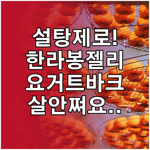 설탕 없는 한라봉 디저트 만들기 요거..