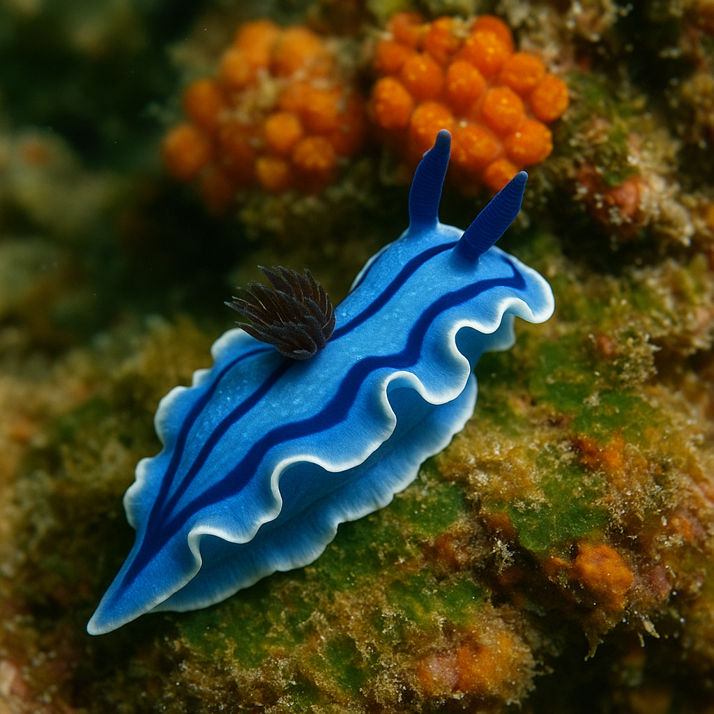 파란 줄무늬 갯민숭달팽이