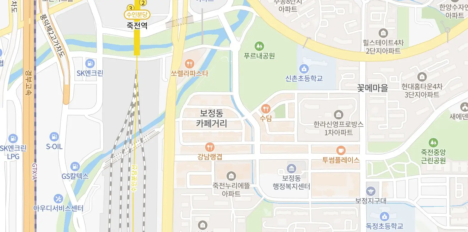 죽전 보정동 카페거리