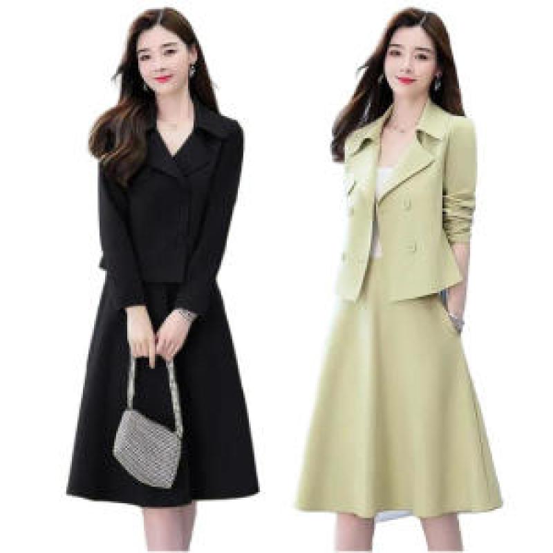 봄 가을 여자 투피스 정장 자켓 롱스커트