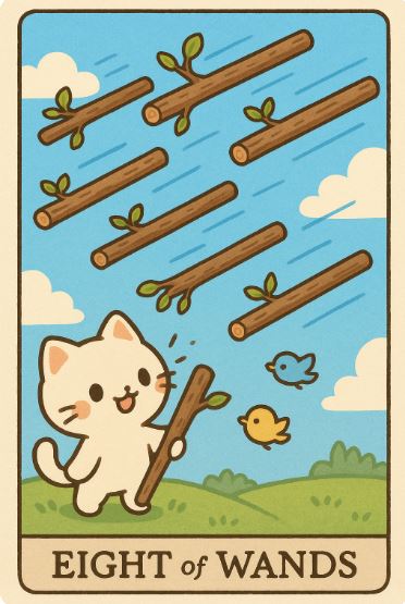 Eight of Wands (완드의 8)