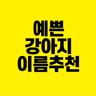 썸네일-예쁜-강아지-이름-추천