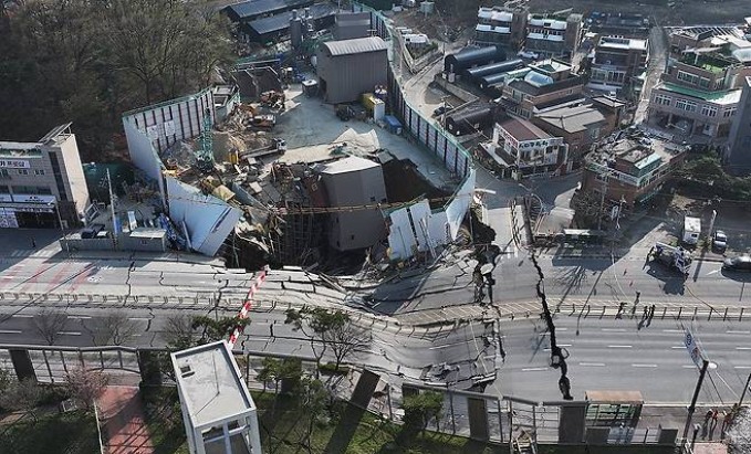 광명 신안산선 도로 붕괴 사고2
