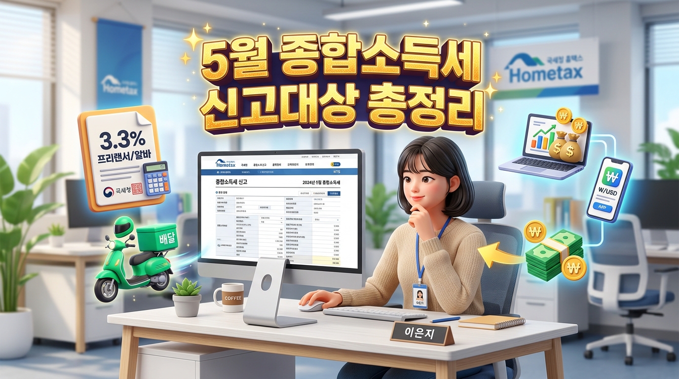 2026년 종합소득세 신고 대상자 기준 및 프리랜서 투잡 세금