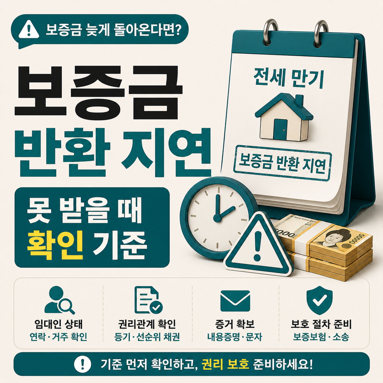 보증금 반환 지연 시 세입자 대응 기준 안내