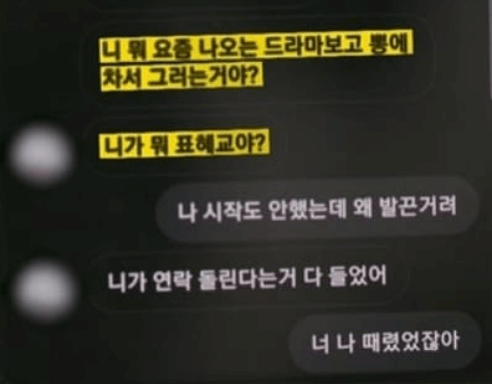 표예림 가해자와 대화 내용
