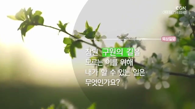 참된 구원의 길을 모르는 이를위해 내가 할 수 있는 일은 무엇인가요?