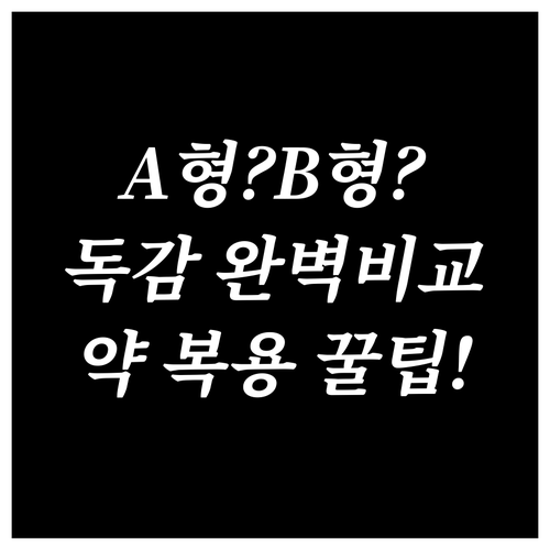 A형 독감 B형 독감 유행 시기별 특..