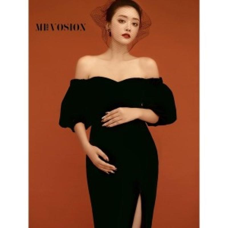 블랙 만삭드레스 촬영원피스 인산부 드레스 만삭화보