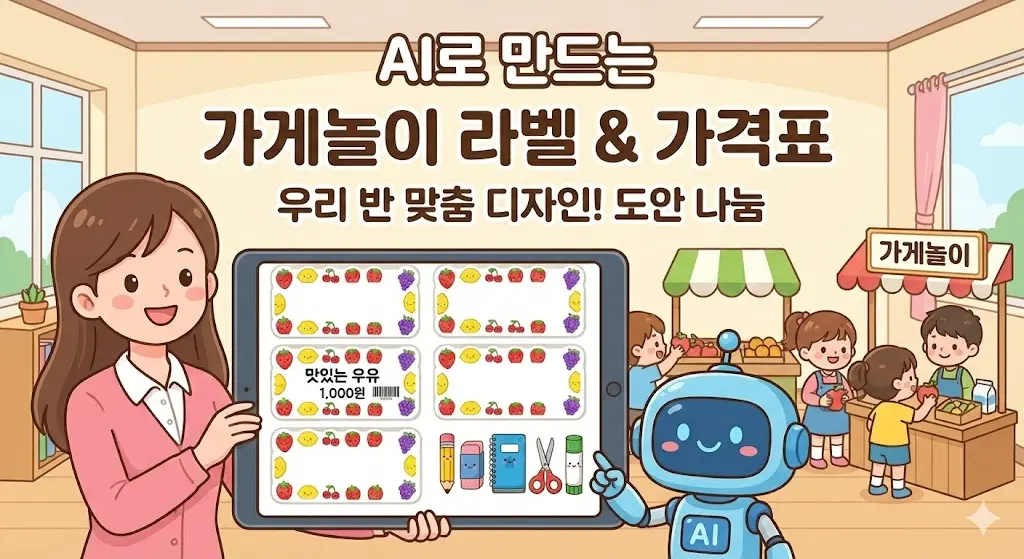 AI로 만드는 상품 라벨과 가격표 도안