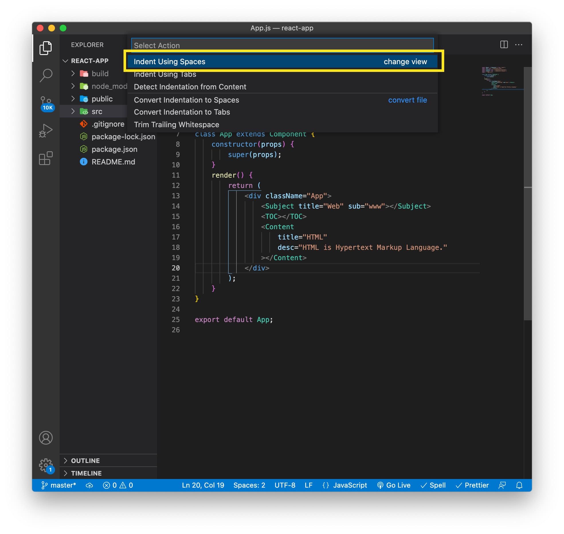 vscode-탭-간격-설정-변경