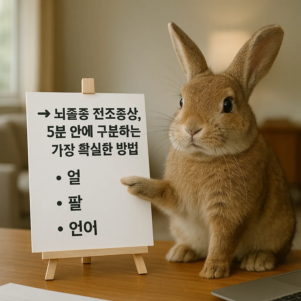 뇌졸중 전조증상, 5분 안에 구분하는 가장 확실한 방법