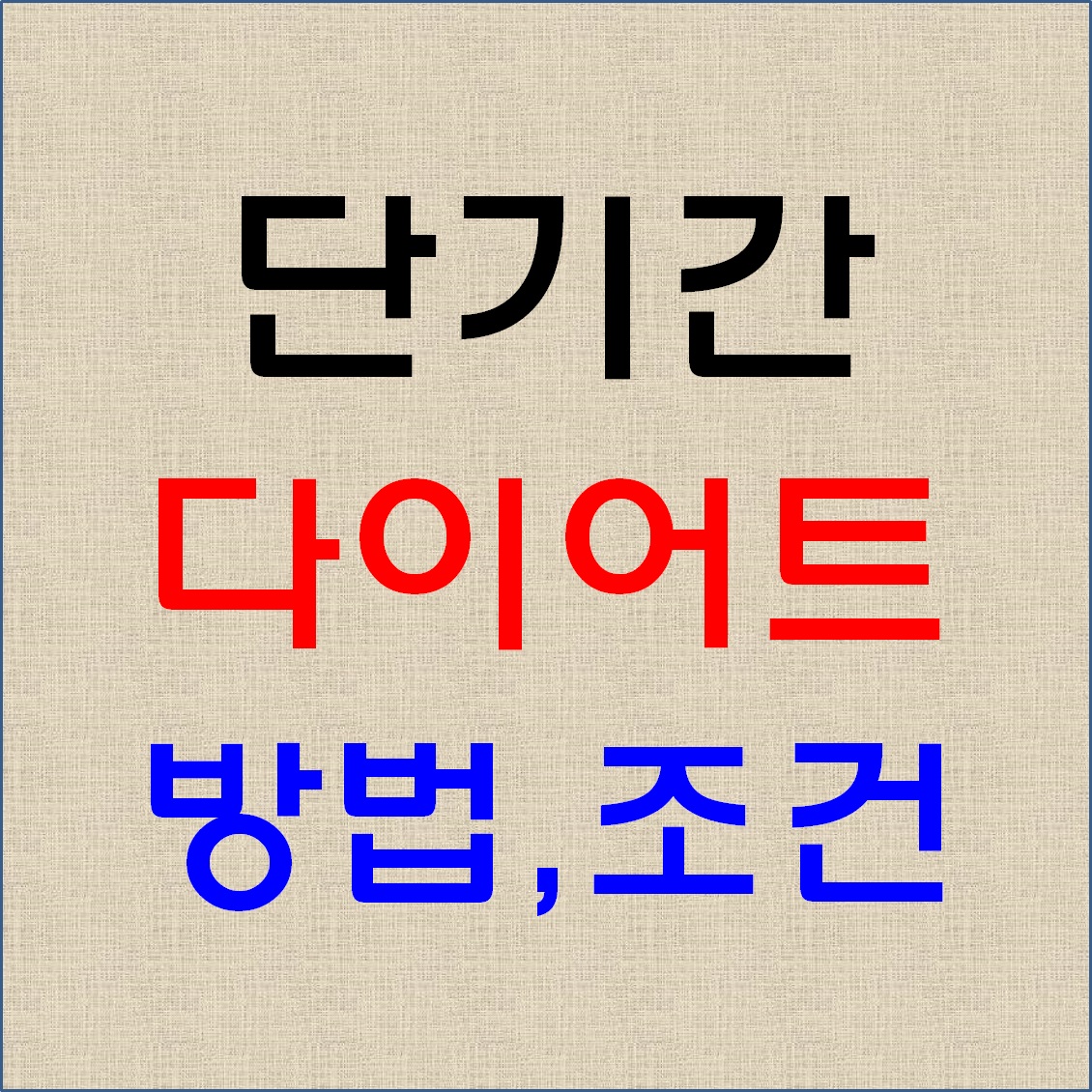 다이어트 방법