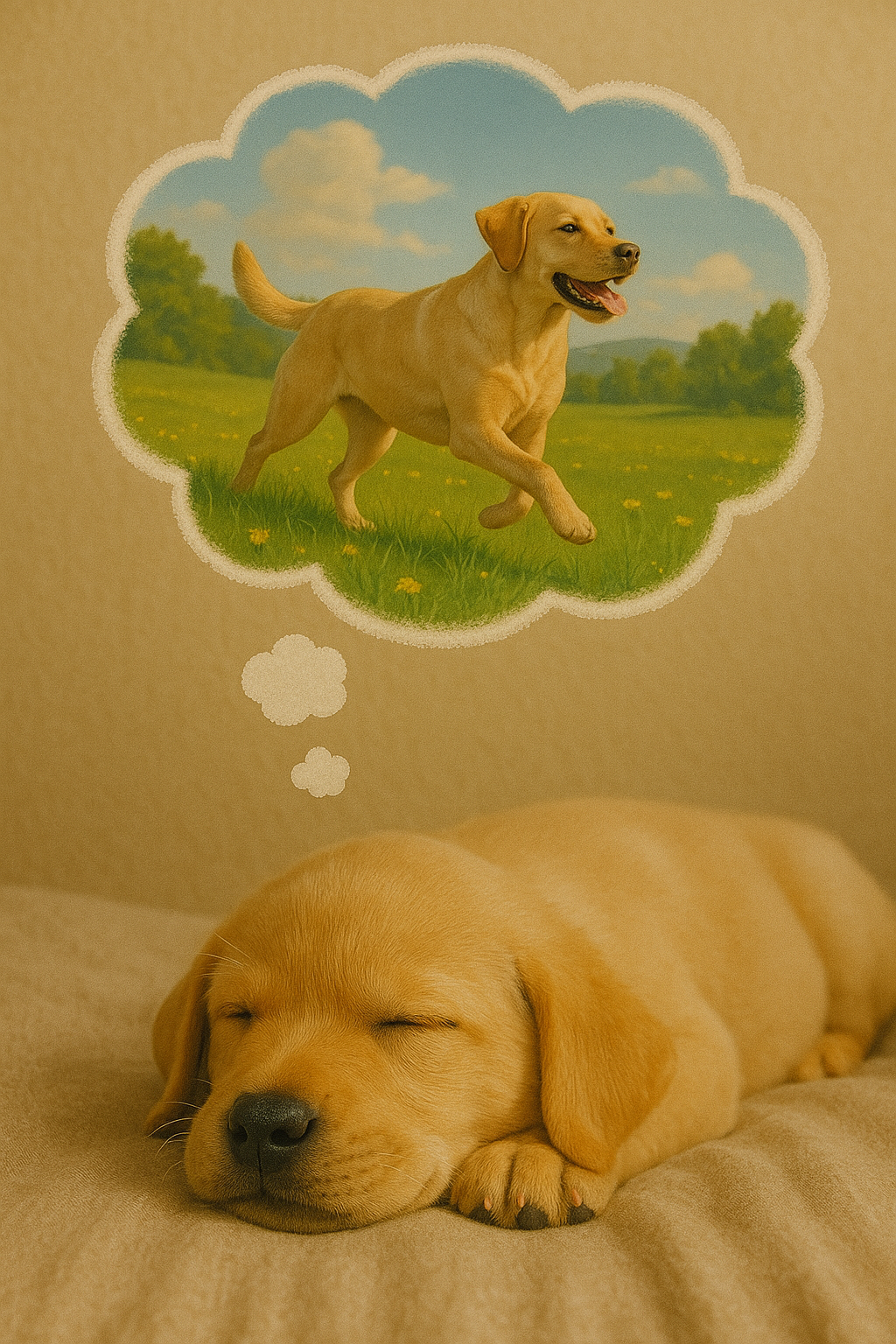 강아지가 꿈꾸는 사진