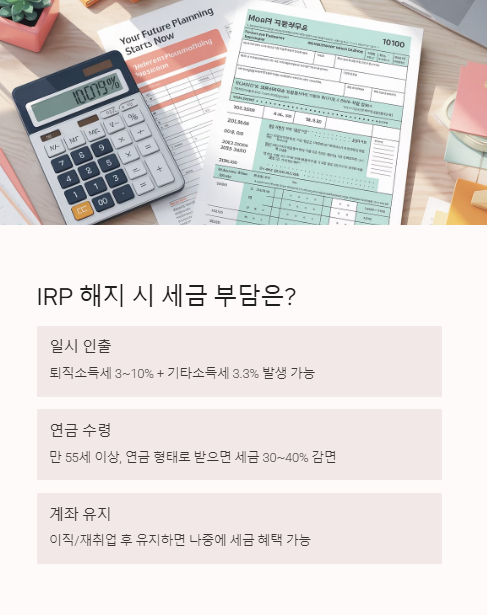 irp 해지 시 세금 부담은?