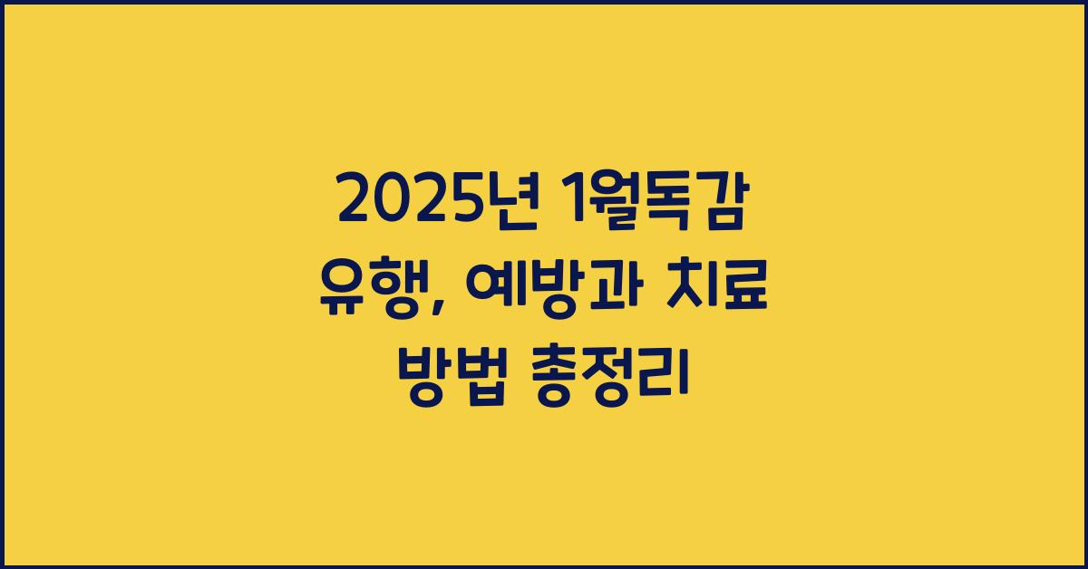 2025년 1월독감 유행 효과적인 예방과 치료 방법