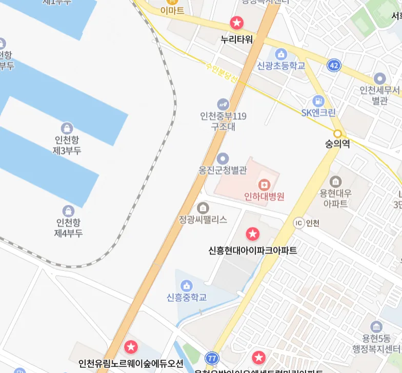 신흥동 아파트 위치 사진